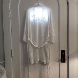 Victoria secret white bridal robe